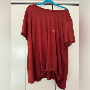 NWT Brick red Twist tie 24/7 short sleeve